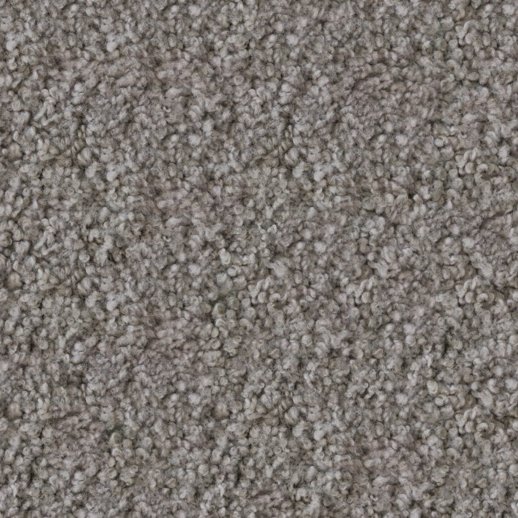 Close-up of textured grey carpet fibres